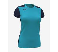 T-shirt Joma Record II Bicolor manica corta turchese blu navy donna - XS