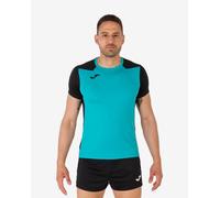 T-shirt Joma Record II Bicolor manica corta turchese nero - M