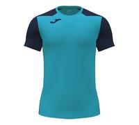 Joma Joma102223.013.4XS-3XS T-Shirt Manica Corta Record II Turchese Fluoro Navy