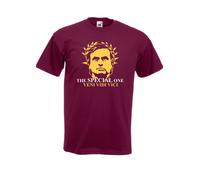 T-shirt José Mourinho giulio cesare special one 100% cotone bordeaux calcio mou
