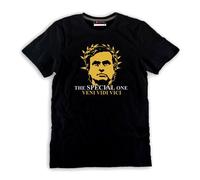 T-shirt José Mourinho giulio cesare special one 100% cotone nera calcio magica