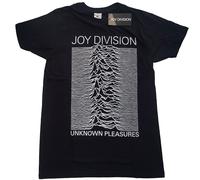 Rock Off Joy Division T Shirt Unknown Pleasures Bianca On Nero Logo Ufficiale Uo