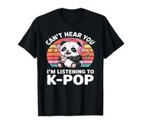 T-Shirt K-Pop Panda - Non Ti Sento, STO ascoltando K-Pop Maglietta