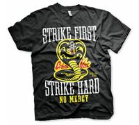 Karate Kid - Maglietta ufficiale con licenza Cobra Kai No Mercy, da uomo, colore: Nero Nero L