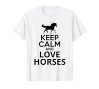 T-shirt Keep Calm and Love Horses, maglietta regalo equestre Maglietta
