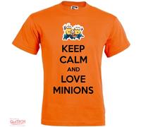T-Shirt Keep Calm and Love Minions Uomo-Donna Bianca-Colorata Cattivissimo me
