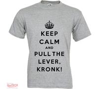 T-Shirt Keep Calm and Pull the lever Kronk Maglietta Uomo-Donna Bianca-Colorata