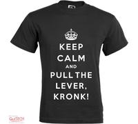 T-Shirt Keep Calm and Pull the lever Kronk Maglietta Uomo-Donna Bianca-Colorata