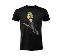 T-Shirt Kurt Cobain Maglietta Musica Rock Nirvana Ufficiale Nera Cotone Unisex Adulto Ragazzo (IT, Testo, XXL, Regular, Regular, Nero)