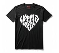 t-Shirt LA Sad Official Logo Bianco Band Punk Italia 100% Cotone Organico (IT, Testo, XXL, Regular, Regular, Standard, Nero)