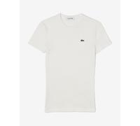 Lacoste SLIM FIT RIBBED COTTON T-SHIRT women Shortsleeves white in taglia:L