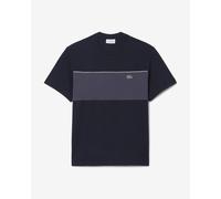 Lacoste - T-shirt in cotone color block - -Tops -Uomo -Nero -L