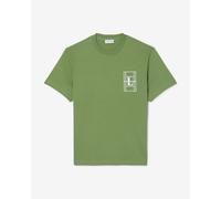T-shirt Lacoste Embroidered Heavy Jersey verde bianco - XXL