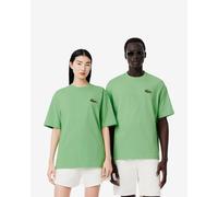 Lacoste - T-shirt loose fit à badge Crocodile Verde - Abbigliamento L Verde