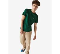 Lacoste T-shirt a Girocollo in Cotone Pima Verde V/L Green
