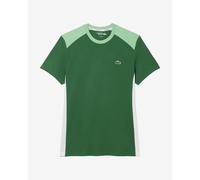 T-shirt Lacoste Print Colour-Block Sport manica corta verde bianco - XL