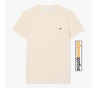 Lacoste T-Shirt a Girocollo in Cotone Pima Beige-056 da Uomo IV / M Beige