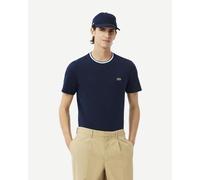 T-shirt Lacoste Regular Fit Ribbed Collar manica corta blu navy - XL