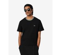 T-shirt Lacoste Regular Fit Ribbed Collar manica corta nero puro - L