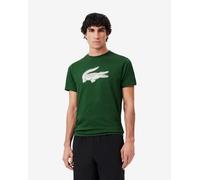 T-shirt Lacoste Sport Crocodile verde scuro bianco - S