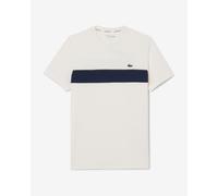 T-shirt da uomo Lacoste Ultra Dry Printed Tennis - white/navy blue - Beige (L)