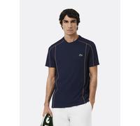 T-shirt Lacoste Ultra Dry Trim Accent Sport manica corta blu arancione - L