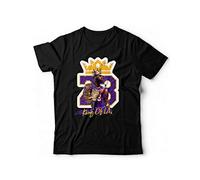 T-Shirt Lebron Campione di Basket - Maglietta Uomo King The Chosen One Pallacanestro Sport Pallacanestro (Nero, XXL)