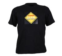 T-Shirt LED in 3 colori "Warning party people" misura L