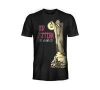 T-Shirt Led Zeppelin ufficiale maglia maglietta originale nera Rock Hermit