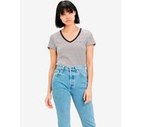 T-shirt Levi's Perfect V Neck manica corta nero bianco donna - XS