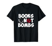 T-shirt Libri non Bombs Maglietta