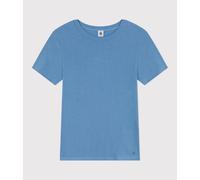 T-shirt L'Iconique in cotone tinta unita donna blu ALASKA XXS