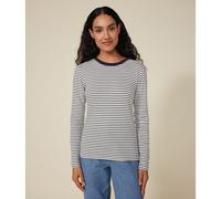 Petit Bateau A0bll, Maglietta A Maniche Lunghe Donna, Bianco/Blu, M