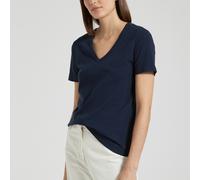 T-shirt L'Iconique, scollo a V, maniche corte Blu S Tinta unita
