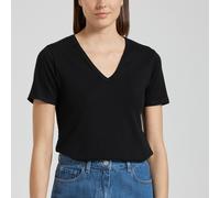 Petit Bateau - T-shirt l'iconique manches courtes col V Nero - Abbigliamento - Taglia S S Nero