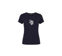 Liu Jo - T-shirt con logo impreziosito - - Tops - Donna - Blu - 2XS