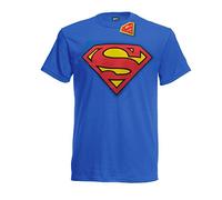 T-Shirt Logo SUPERMAN Super eroe DC Comics Maglia Maglietta - Ufficiale Originale Warner Bros (Medium)