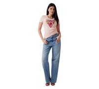 T-shirt logo triangolo floreale Donna Guess - S