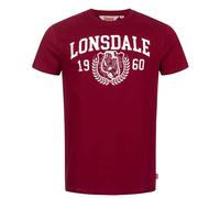 Lonsdale STAXIGOE T-Shirt, Sangue di Bue/Bianco, XXL Men's