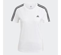 adidas performance - Essentials - T-shirt bianca slim con 3 strisce-Bianco M