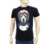 T-shirt LTC by LE TEMPS DES CERISES orso nero uomo BIKER BEAR nera
