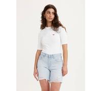 T shirt Luca slim Bianco / White + levi > clothing > women > tops > t > shirts