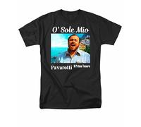 T-Shirt Luciano Pavarotti Tenor O Sole Mio Adult Size S-4XL Fan Art! Black BlackBlackS