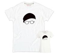 T-shirt Lucio Dalla bianca cotone cantanti musica italiana anni 70 80 uomo donna