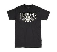T-shirt Lucky 13 Skull Stars nera Taglia XL