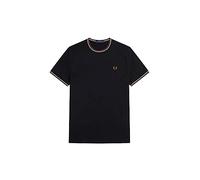 Fred Perry TWIN TIPPED T-SHIRT men Shortsleeves black in taglia:S