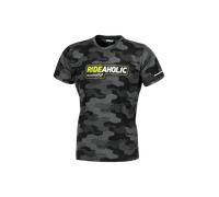 T-Shirt Macna Dazzle rideaholic Nero Grigio Giallo Fluo XL