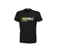 T-Shirt Macna Rideaholic Nero Giallo XL