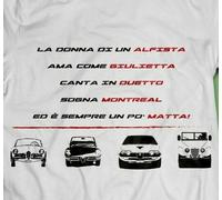 T-SHIRT MAGLIA AUTO ALFA ROMEO ALFISTI ITALIAN CARS ITALY VINTAGE LOVE