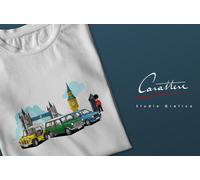 T-SHIRT MAGLIA AUTO LONDON AUSTIN MINI MOKE, COUNTRYMAN TRAVELLER e METRO